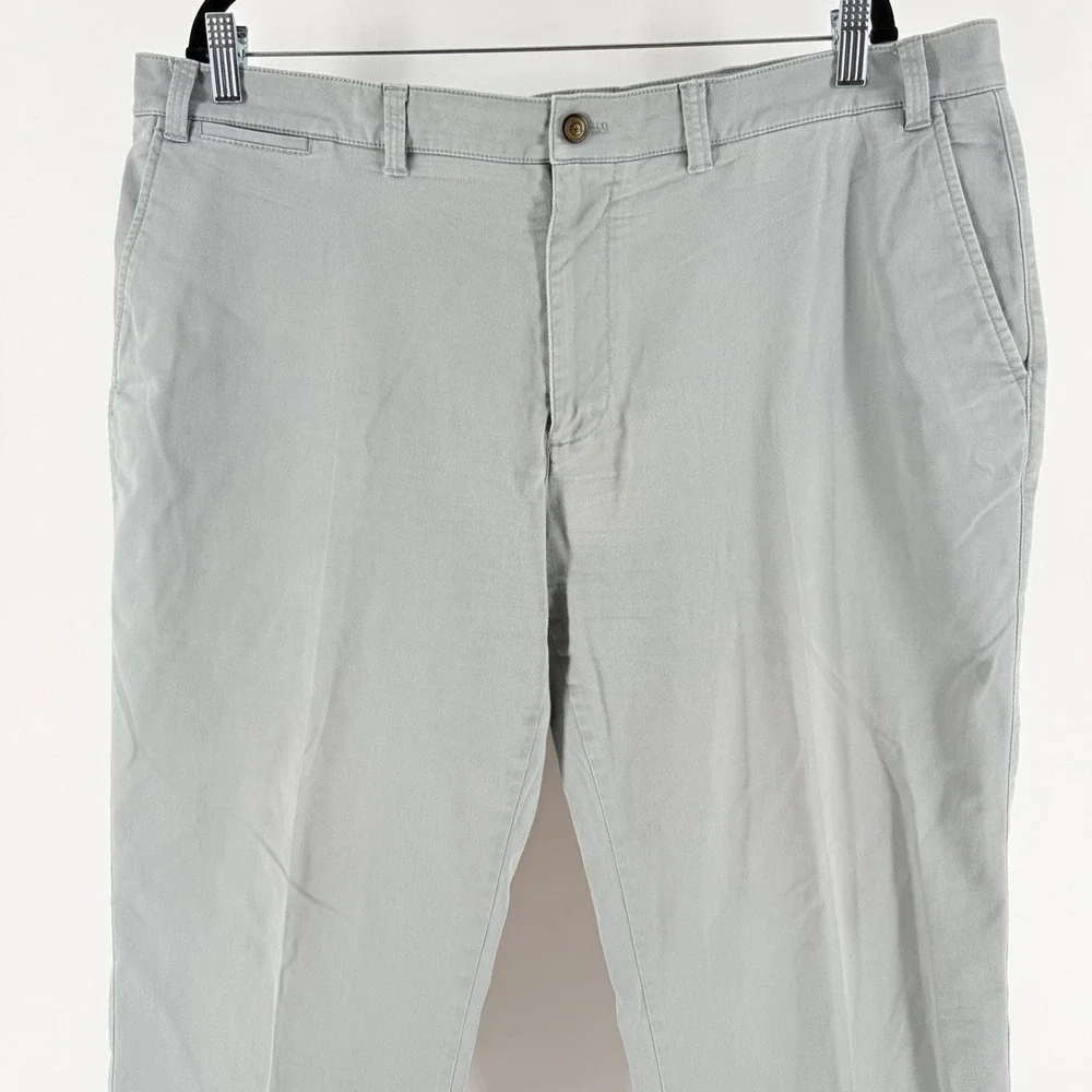 Duck‎ Head Mens Chino Pants Gray Flat Front Cotton Twill Trousers 40x26